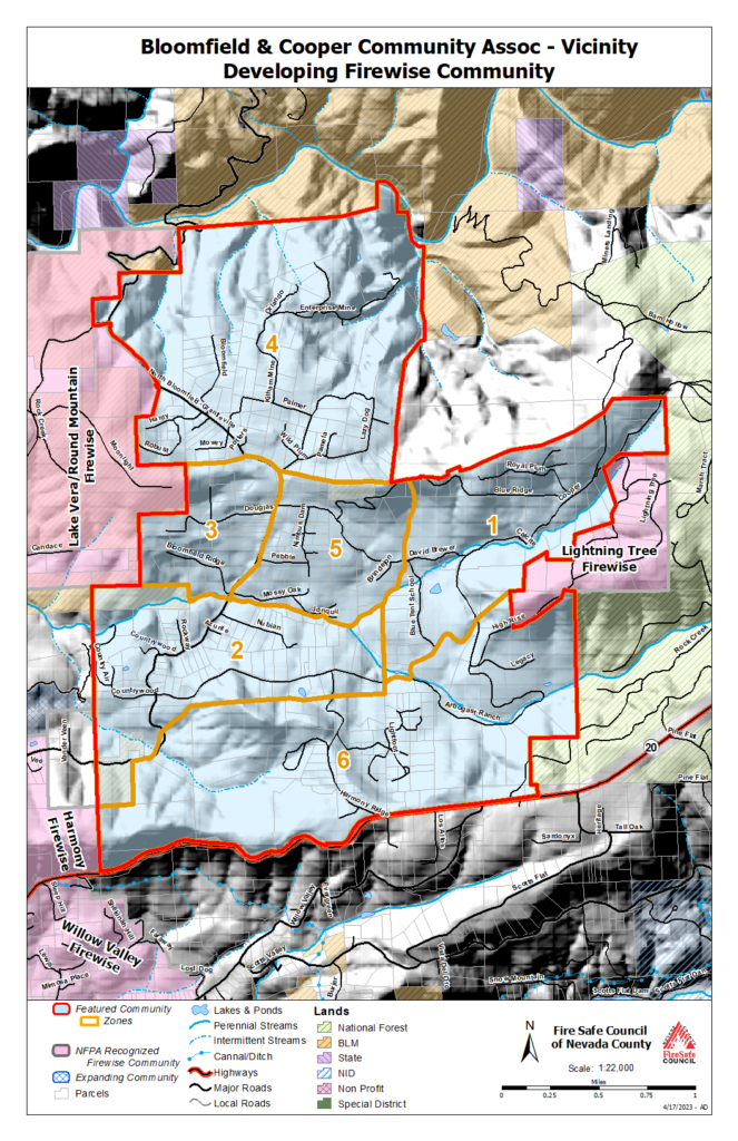 BACCA Firewise Zone Map